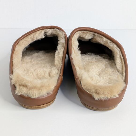 Coclico Dia Mule Shearling Slides 38 Brown Leather Quiet Luxury Cozy Chic - Picture 11 of 13
